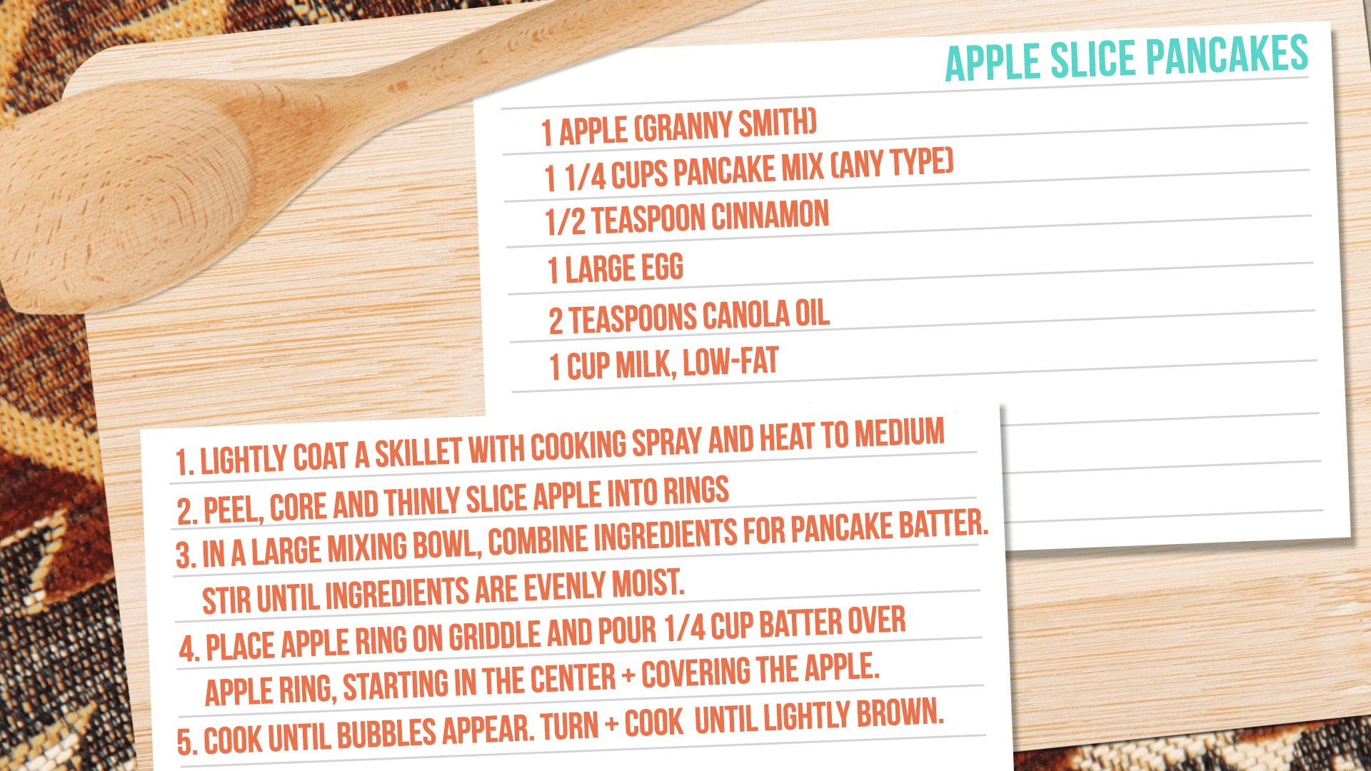 Apple Slice Pancakes – Cooking with Commods graphic - Native Reach