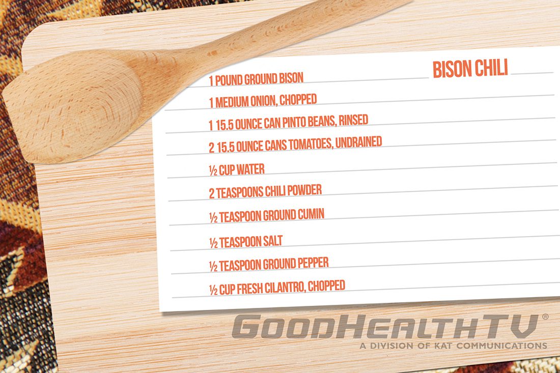 Bison Chili – Cooking With Commods graphic - Native Reach