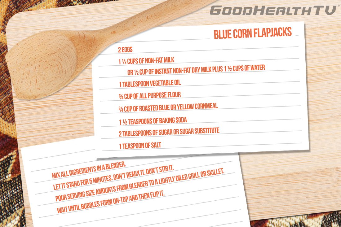 Blue Corn Flapjacks – Cooking with Commods graphic - Native Reach