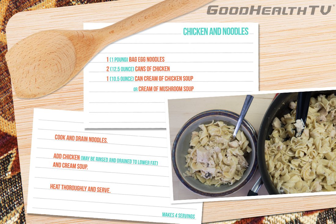 Chicken and Noodles – Cooking With Commods graphic - Native Reach