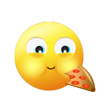 eating pizza emoticon - Native Reach