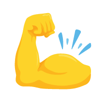 muscles emoticon - Native Reach
