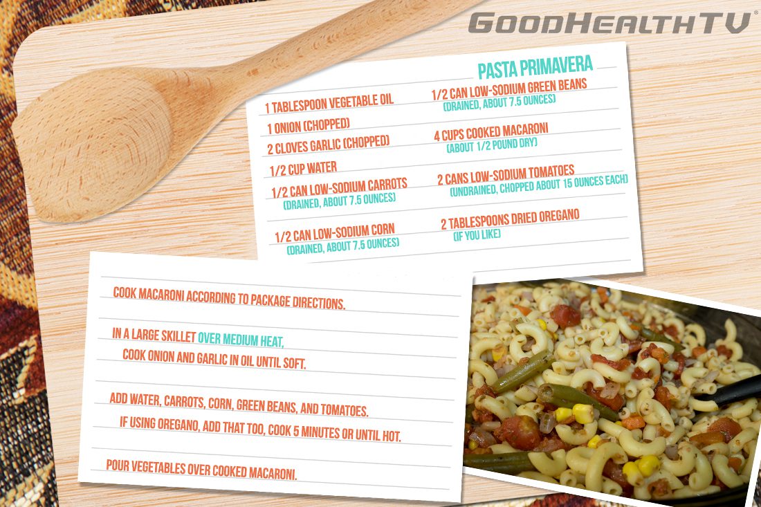 Pasta Primavera – Cooking with Commods graphic - Native Reach