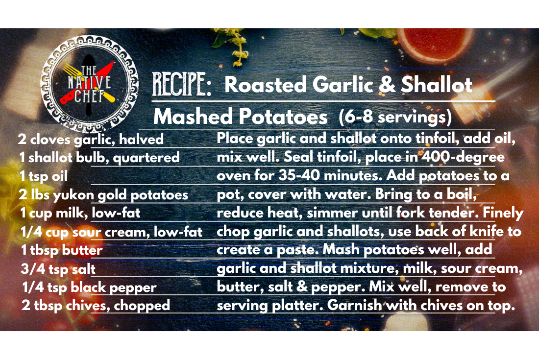 Traditional Native American roasted potatoes