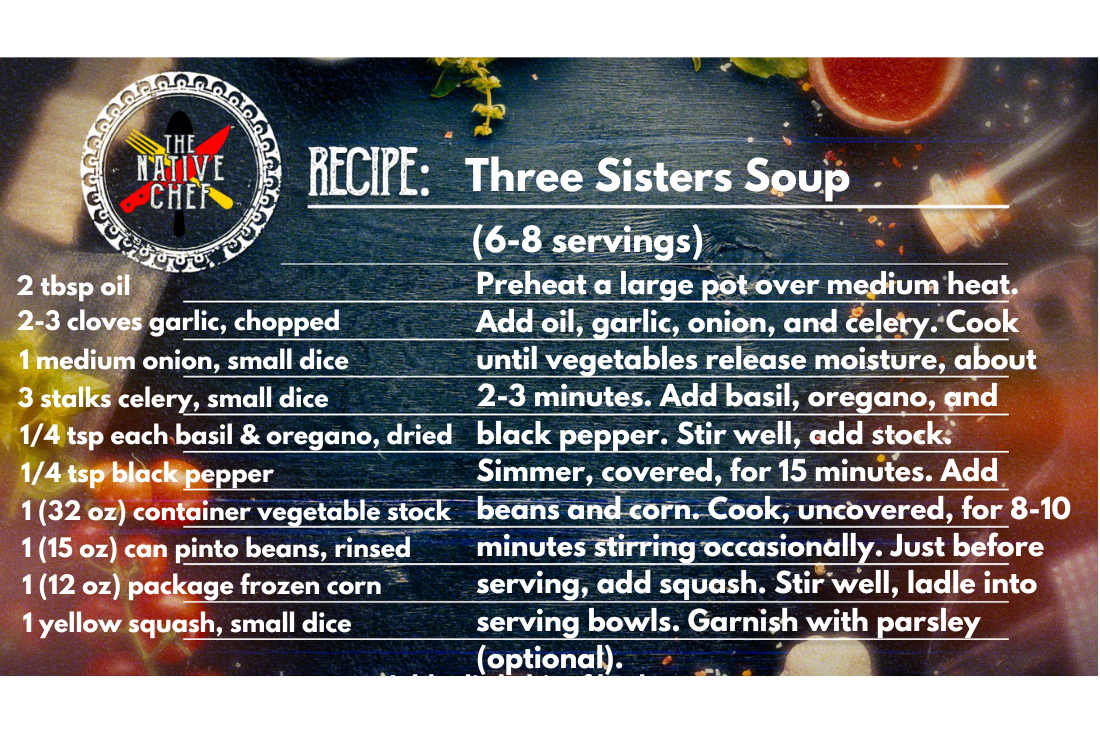 Three Sisters Soup graphic - Native Reach