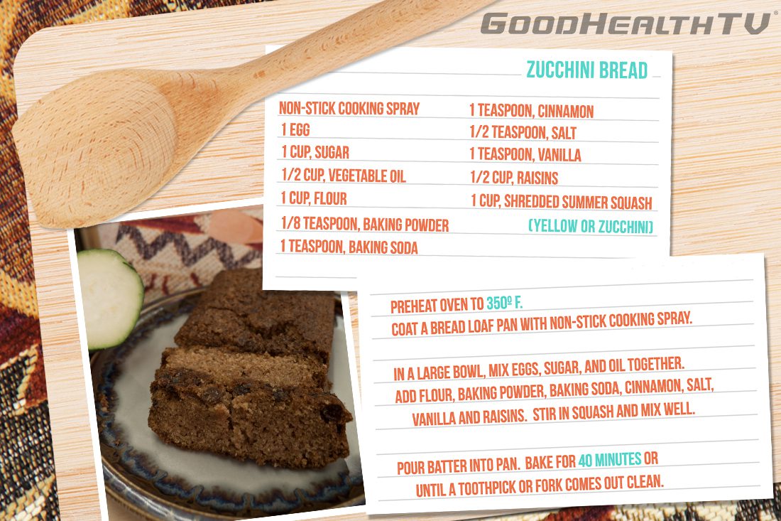 Zucchini Bread – Cooking with Commods graphic - Native Reach