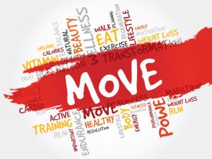 MOVE word cloud, fitness, sport, health concept - Native Reach
