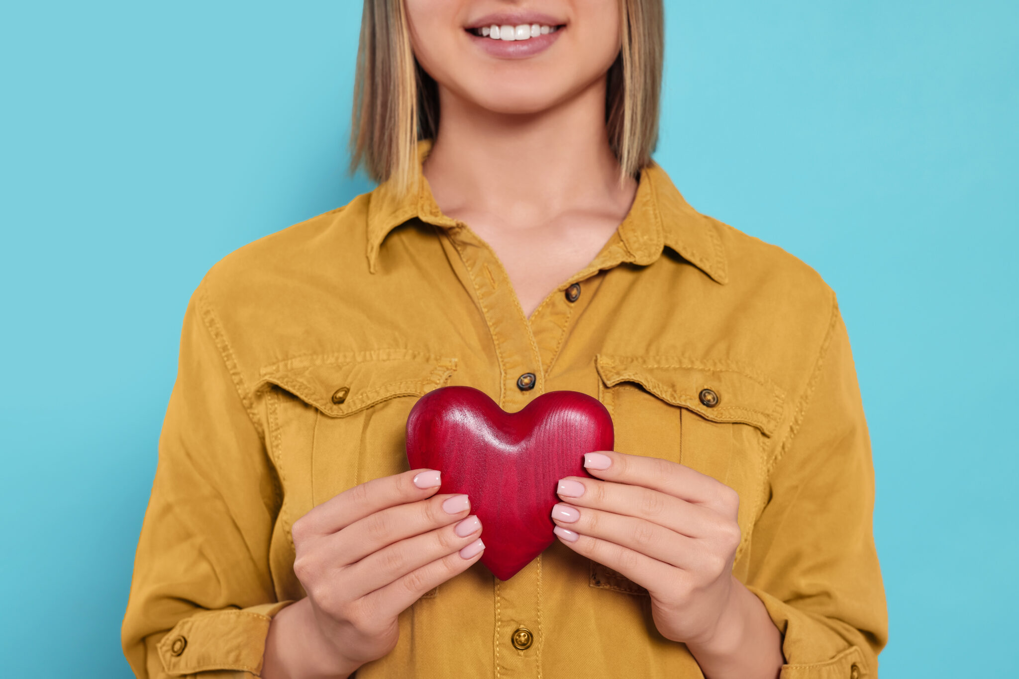 Girl holding heart