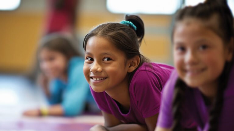 native american girl in class