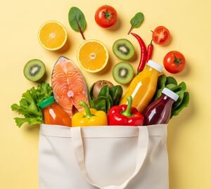 National Nutrition Month Healthy Grocery Bag Poster